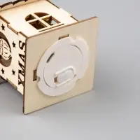 Ёлочная игрушка &laquo;Домик с Дедом Морозом&raquo;, 6&times;4.5&times;4.5 см, от батареек, свечение тёплое белое