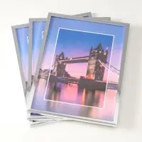 Фоторамка для фото " Lumo" 30х40 см,  набор 3 шт, (пластиковый экран), серебро