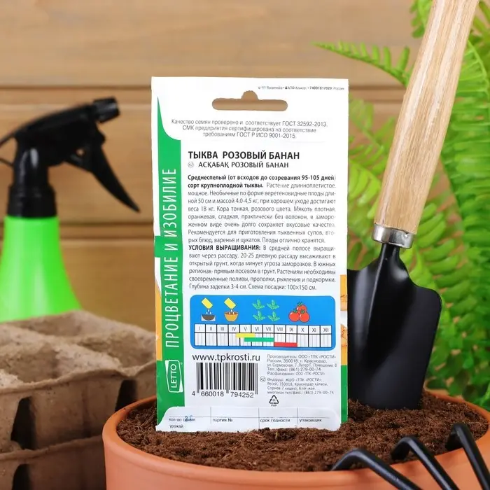 Семена Тыква  Семена Тыква "Розовый банан", 2 г