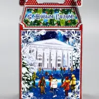 Подарочная новогодняя коробка &laquo;На катке&raquo;, для сладких подарков, 17.8&times;10&times;32.5 см