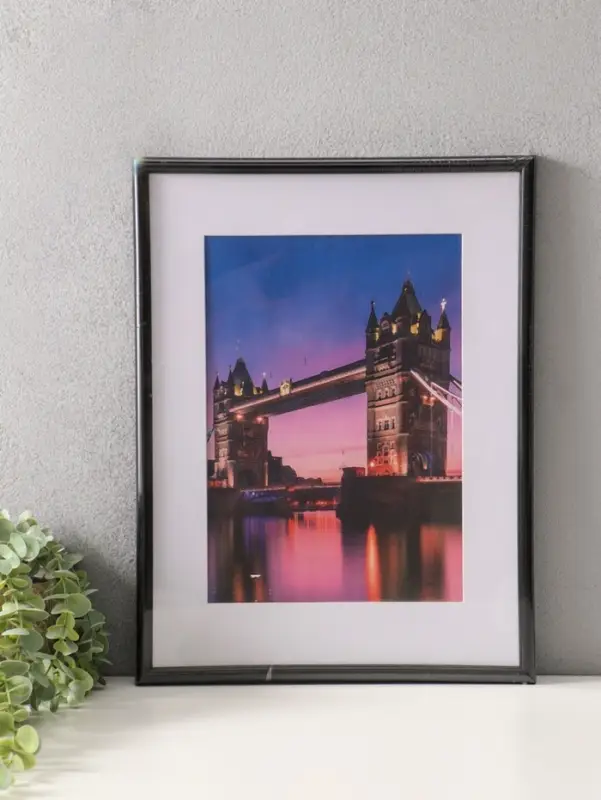 Фоторамка для фото 30х40 см, с паспарту 21х30 см, Vivo, чёрный