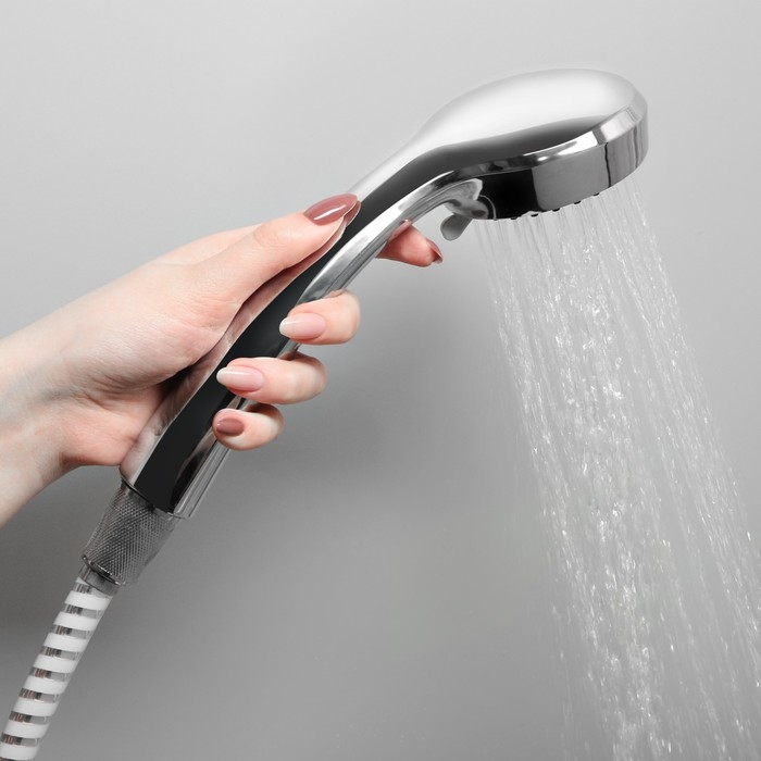 Душевая лейка Accoona A324, 3 режима, корпус пластик, цвет хром