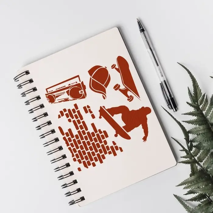 Трафарет пластик Трафарет пластик "Скейтер" 13х13 см