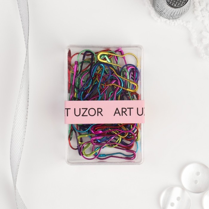 Булавки с круглым концом, 22 мм, 60 шт, цвет разноцветный Булавки с круглым концом, 22 мм, 60 шт, цвет разноцветный