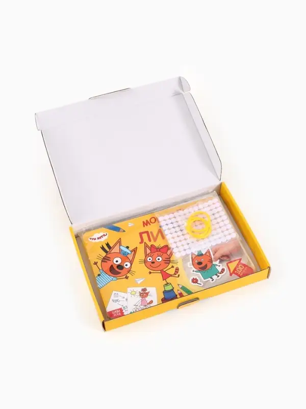 Большая книга с липучками &laquo;Мои первые липучки. Три кота&raquo;, А4, 100 липучек