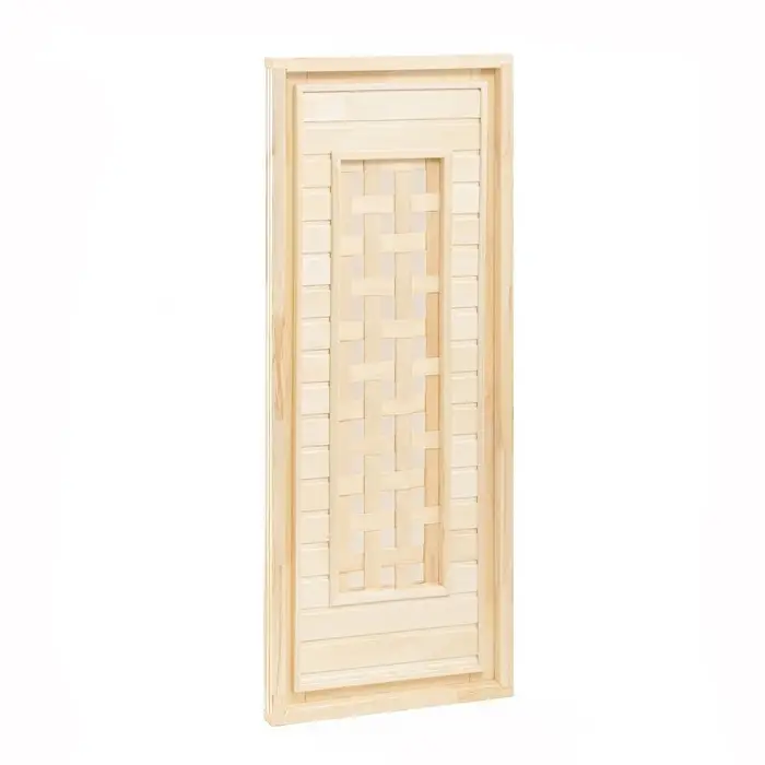 Дверь для бани и сауны стеклянная "Плетёнка", размер коробки 180х70 см, 4 мм