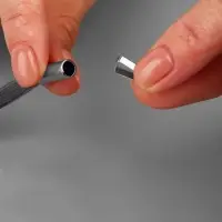 Наконечник для шнура цилиндр, d=6&times;15 мм, 4 шт., цвет серебряный