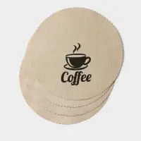 Салфетки сервировочные на стол Доляна Coffee, 4 шт., d=37 см, бежевые