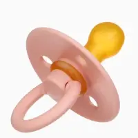 Соски-пустышки, от 0 мес., латекс, классические, в контейнере, набор из 2 шт., персиковый/айвори, M&B