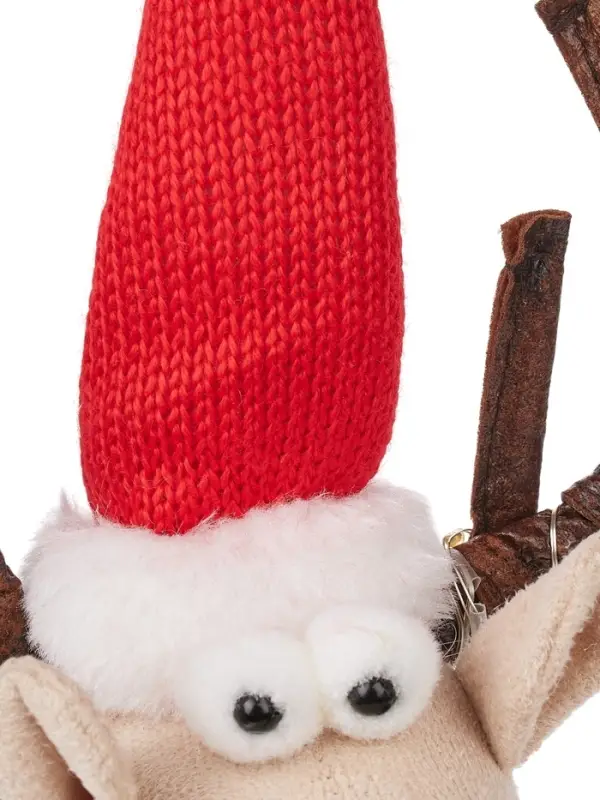 Фигура текстиль «Новогодний лосик» 58 см, 10 LED, от батареек CR2032×1, свечение тёплое белое Фигура текстиль «Новогодний лосик» 58 см, 10 LED, от батареек CR2032×1, свечение тёплое белое