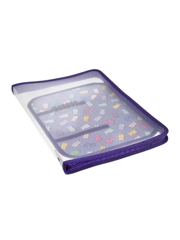 Папка для труда А4 Gummy, молния вокруг/откидная планка