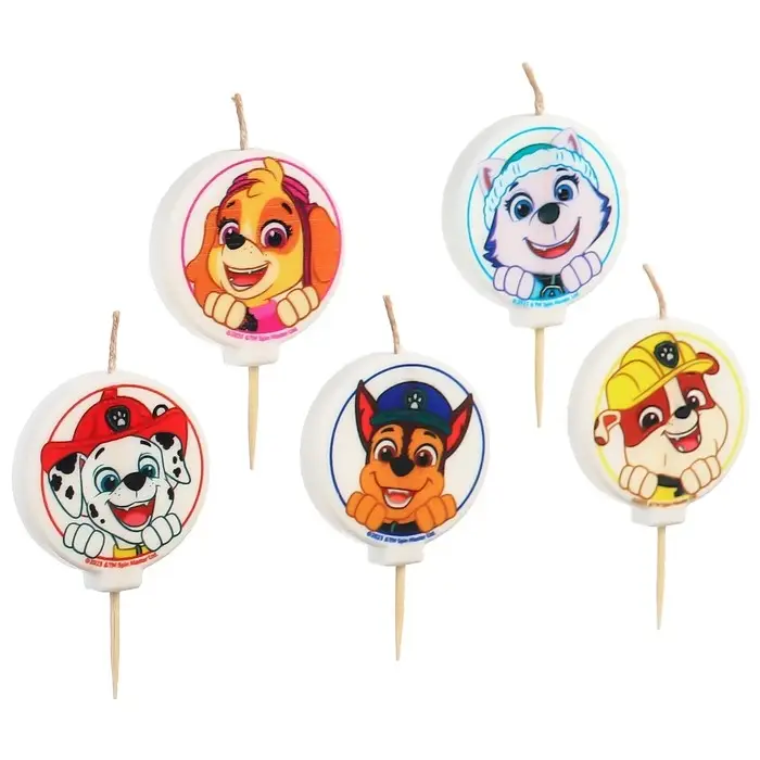 Свеча для торта Свеча для торта "С Днем Рождения!", 5 штук, Щенячий патруль