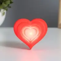 Ночник "Большое сердце" 2Вт LED красный 3,5х6,5х6см Ночник "Большое сердце" 2Вт LED красный 3,5х6,5х6см