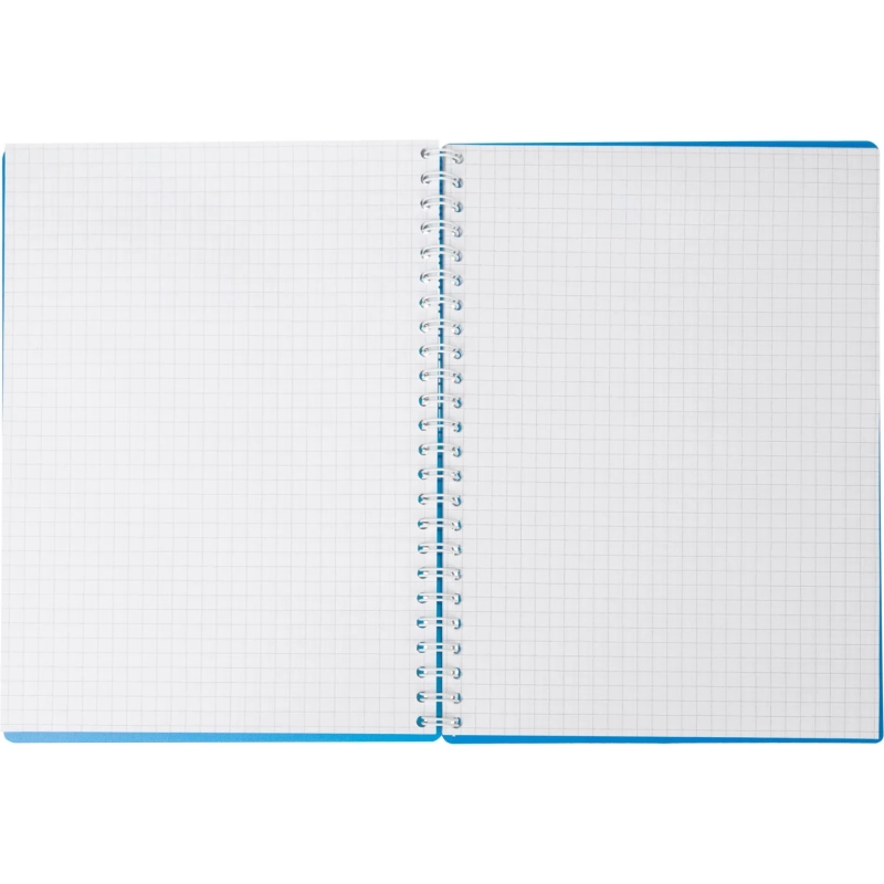 Бизнес-тетрадь А5-,96л,гребень,обл.пластик,клетка, Attache Plastic, синий