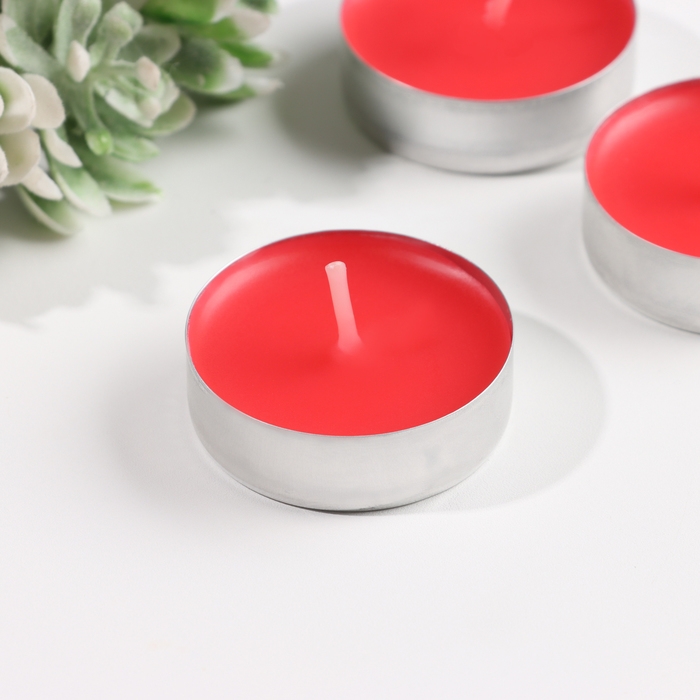 Набор чайных свечей ароматизированных Набор чайных свечей ароматизированных "Пион", 10гр, 9штук