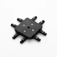 Коннектор SLIM х-образный, 4-жильный, чёрный, 0.7&times;4&times;2 см