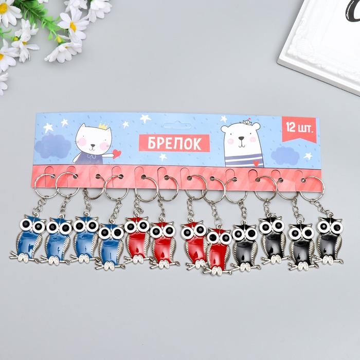 Брелок металл Брелок металл "Сова на веточке с ярким пузиком" МИКС 4,5х2,7 см