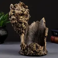 Подставка для бутылки &laquo;Лев&raquo;, под бронзу, 14&times;19&times;24 см