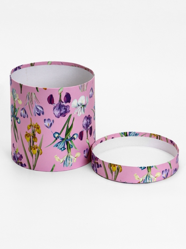 Шляпная коробка, Цветы, 20 х 20 см