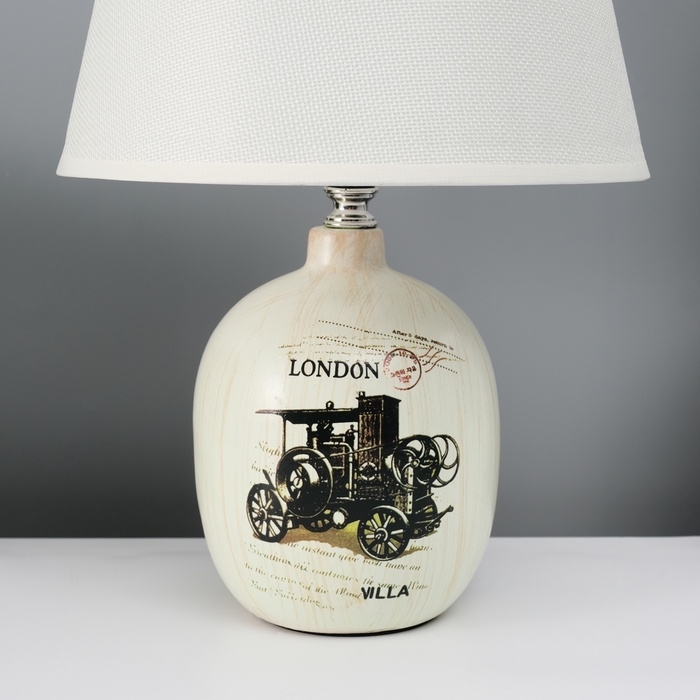 Настольная лампа с абажуром RISALUX «Аджена», Е14, 40 Вт, 22.5×22.5×32.5 см Настольная лампа с абажуром RISALUX «Аджена», Е14, 40 Вт, 22.5×22.5×32.5 см