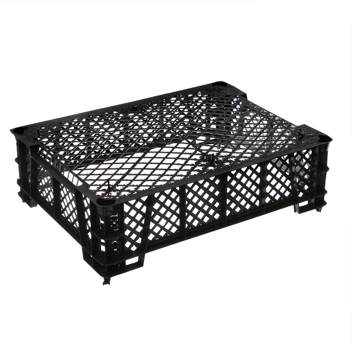 Ящик универсальный, пластиковый, 40×30×13 см, чёрный, УЦЕНКА