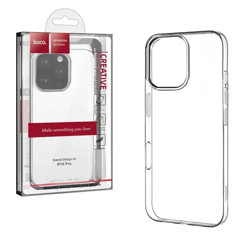Чехол iPh 16 Pro Hoco TPU прозрачный