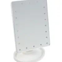 Зеркало с подсветкой KZ-06, 26.5&times;16&times;12 см, 22 диода, сенсорная кнопка, белое