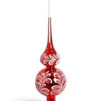 Верхушка на ёлку &laquo;Сияние&raquo;, 27.5 см, красная