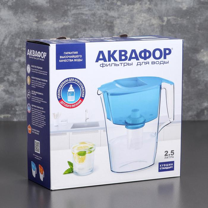 Фильтр-кувшин «аквафор-Стандарт», 2,5 л, цвет голубой Фильтр-кувшин «аквафор-Стандарт», 2,5 л, цвет голубой
