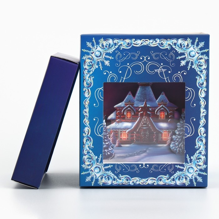 Подарочная коробкановогодняя складная с 3D эффектом «Сказка», 11 х 11 х 13 см, Новый год Подарочная коробкановогодняя складная с 3D эффектом «Сказка», 11 х 11 х 13 см, Новый год