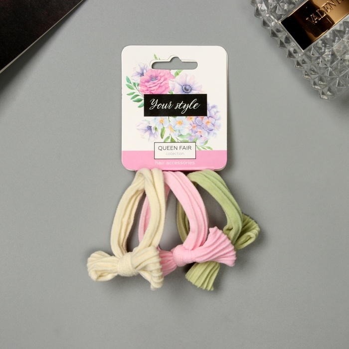 Резинка для волос Резинка для волос "Сильва" (набор 3 шт) бантик, 4 см