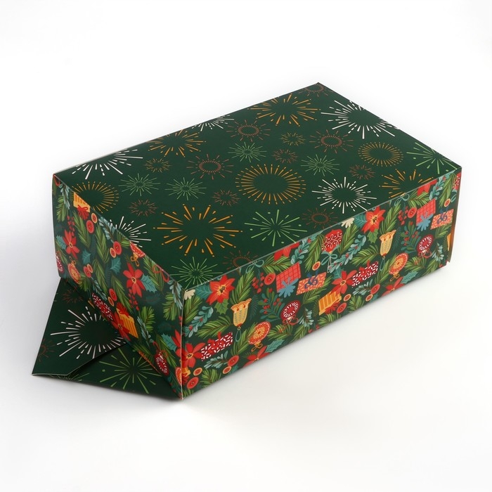 Подарочная коробка - конфета новогодняя складная «Новогодняя ёлка», 18 х 28 х 10 см, Новый год Подарочная коробка - конфета новогодняя складная «Новогодняя ёлка», 18 х 28 х 10 см, Новый год
