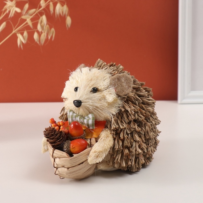 Декор  Декор "Ёжик с корзинкой урожая" 16х12х13 см