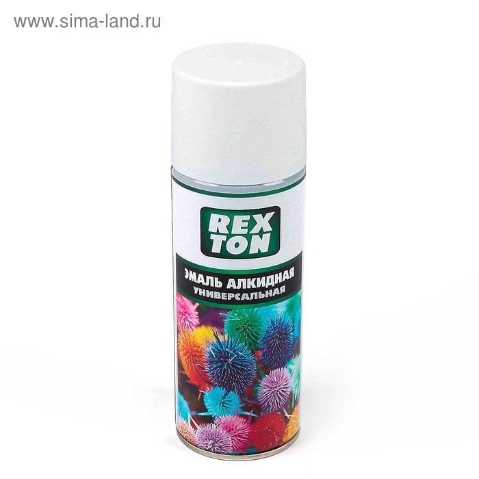 Эмаль алкидная универсальная REXTON, белая матовая, аэрозоль, 520 мл Эмаль алкидная универсальная REXTON, белая матовая, аэрозоль, 520 мл
