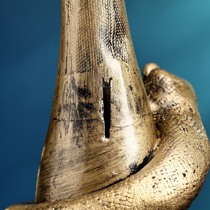 Копилка Копилка "Змея с шампанским" черное золото, 35х16х16см