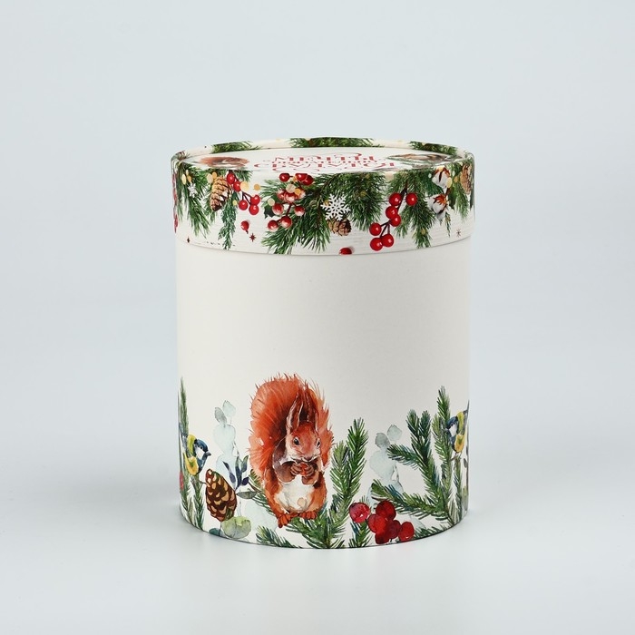 Коробка подарочная круглая «Мечты», 12 х 16 см, Новый год Коробка подарочная круглая «Мечты», 12 х 16 см, Новый год