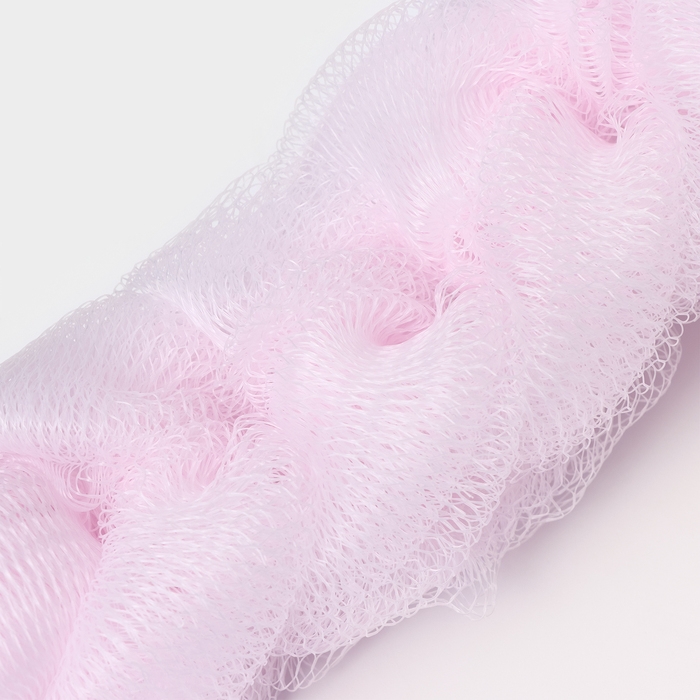 Набор мочалок для тела CUPELLIA SPA: Коса 70 гр + Ракушка 50 гр, цвет розовый