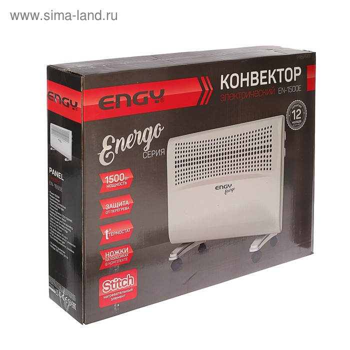 Обогреватель ENGY EN-1500E energo, конвекторный, 1500 Вт, 20 м², белый Обогреватель ENGY EN-1500E energo, конвекторный, 1500 Вт, 20 м², белый