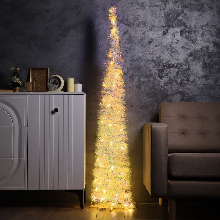 Фигура из мишуры  Фигура из мишуры "Волшебная елка" 120х40 см, Т/БЕЛЫЙ