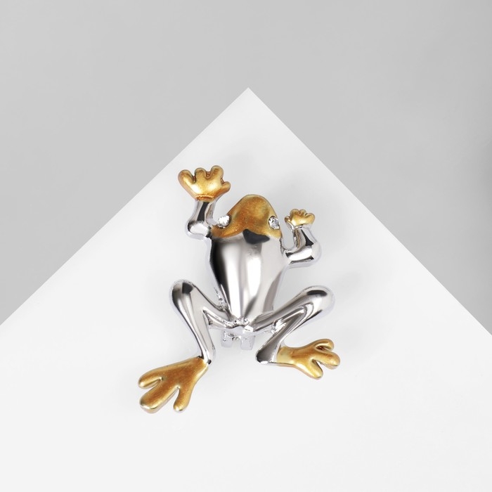 Брошь «Лягушка», цвет серебристо-золотой Брошь «Лягушка», цвет серебристо-золотой