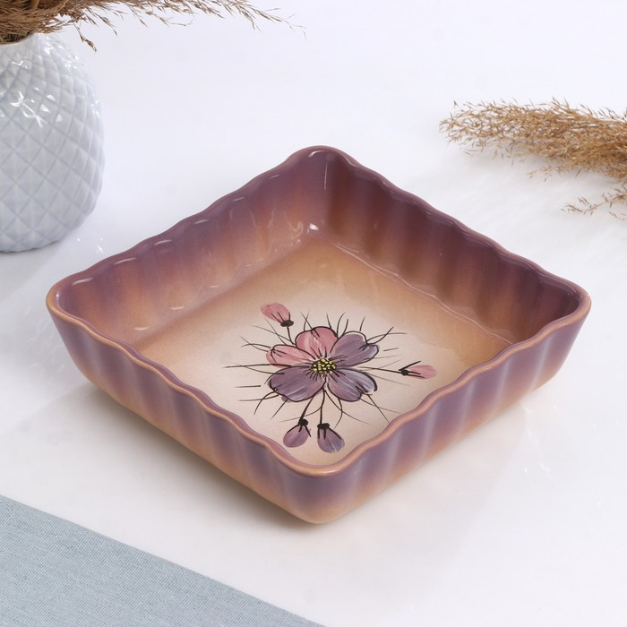 Емкость для запекания  Емкость для запекания "Волна квадратная" 0,9л / 6х20х20см, нежность