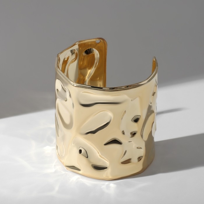 Браслет металл «Манжета» с выемками, цвет золото Браслет металл «Манжета» с выемками, цвет золото