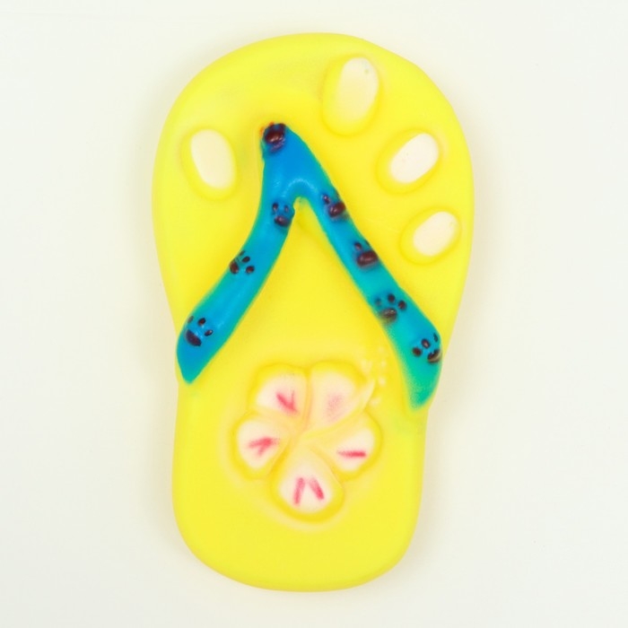 Игрушка пищащая Игрушка пищащая "Босоножка" для собак, 13,5 см, жёлтая