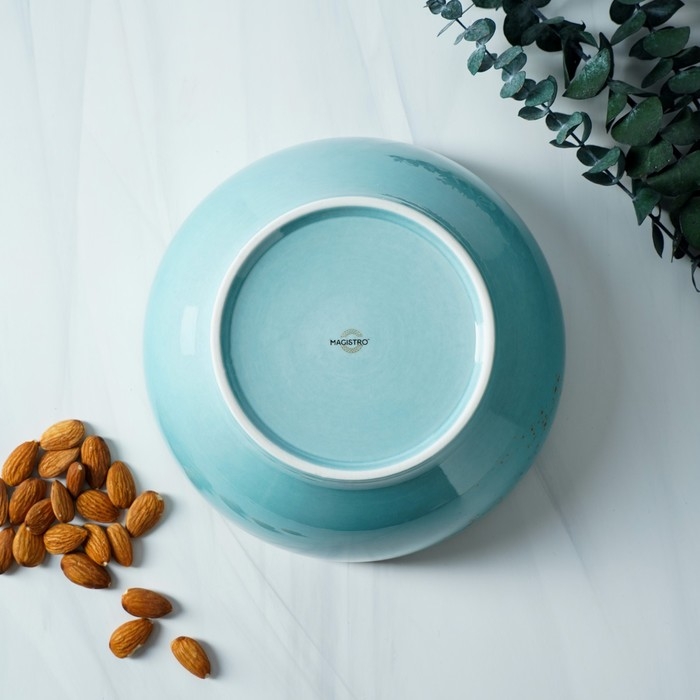 Салатник фарфоровый Magistro «Церера», 1,1 л, 18,5×7,5 см, цвет голубой Салатник фарфоровый Magistro «Церера», 1,1 л, 18,5×7,5 см, цвет голубой