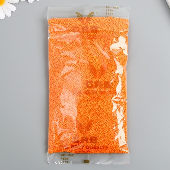 Бисер стекло 12/0  Бисер стекло 12/0 "Мандариновый" ровный №665 450 гр