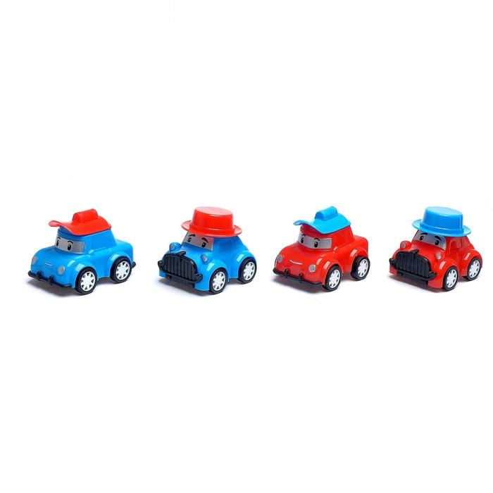 Набор инерционных машин «Джимми», 4 машинки Набор инерционных машин «Джимми», 4 машинки