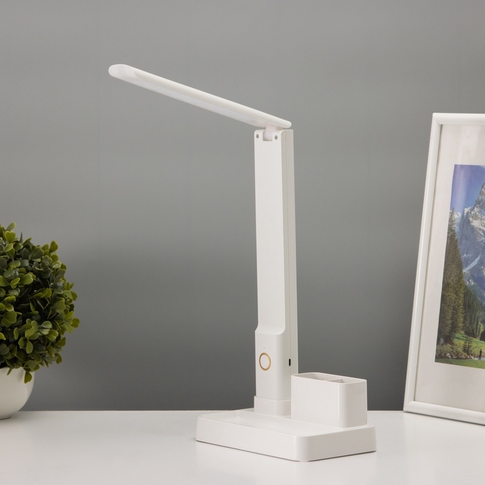 Лампа настольная Лампа настольная "Отличник" 5Вт LED 2700-6500К USB 1200mAh диммер 16х10х30см