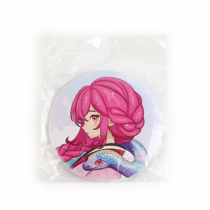 Зеркало карманное новогоднее «Новый год: Аниме со змейкой», диам.7 см Зеркало карманное новогоднее «Новый год: Аниме со змейкой», диам.7 см