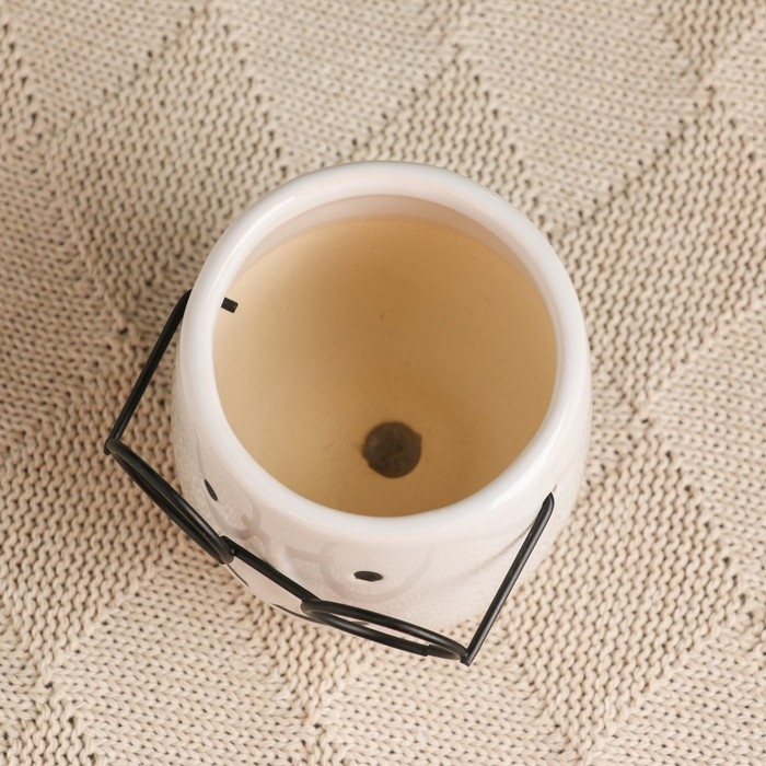 Горшок Горшок "Горшок который выжил" 7х7х7см, белый