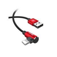 Кабель Baseus, MVP Elbow Type, Lightning - USB, 2 А, 1 м, угловой, красный